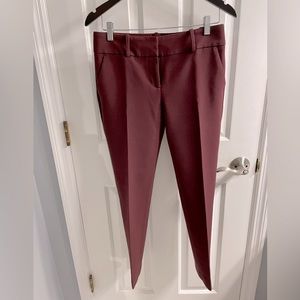 Burgundy Ann Taylor straight leg trousers